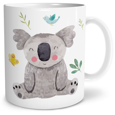 Auf diesem Bild ist folgendes zu sehen: Tasse Safari Koala Bär als Geschenke Geschenkideen zu Geburtstag Ostern Taufe von OWLBOOK