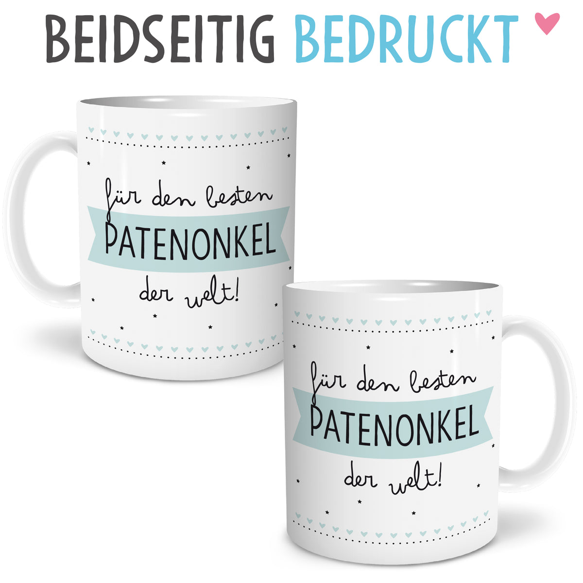 Auf diesem Bild ist folgendes zu sehen: Tasse Bester Patenonkel als Geschenke Geschenkideen zu Geburtstag Geburt & Schwangerschaft Glückwünsche  von OWLBOOK