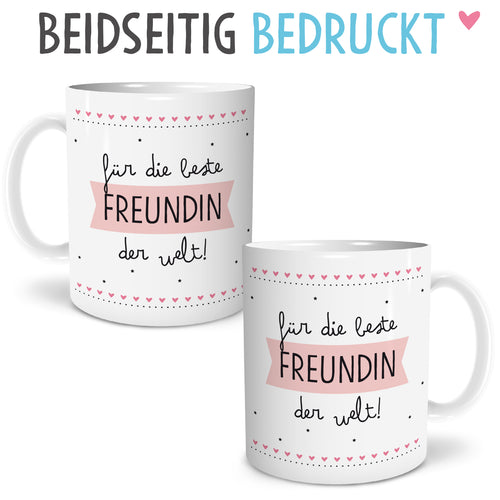 Auf diesem Bild ist folgendes zu sehen: Tasse Beste Freundin als Geschenke Geschenkideen zu Geburtstag Hochzeit  Hochzeitstag von OWLBOOK
