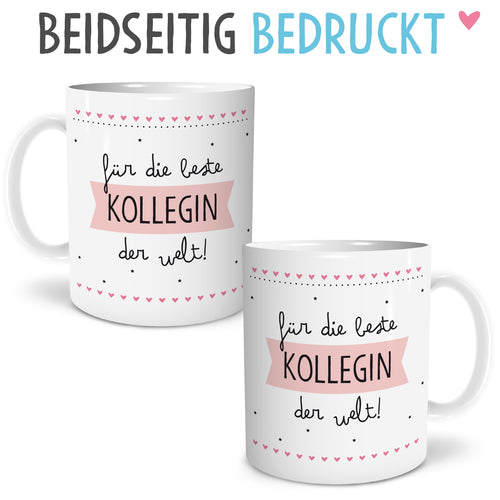 Auf diesem Bild ist folgendes zu sehen: Tasse Beste Kollegin als Geschenke Geschenkideen zu Geburtstag Jubiläum   von OWLBOOK