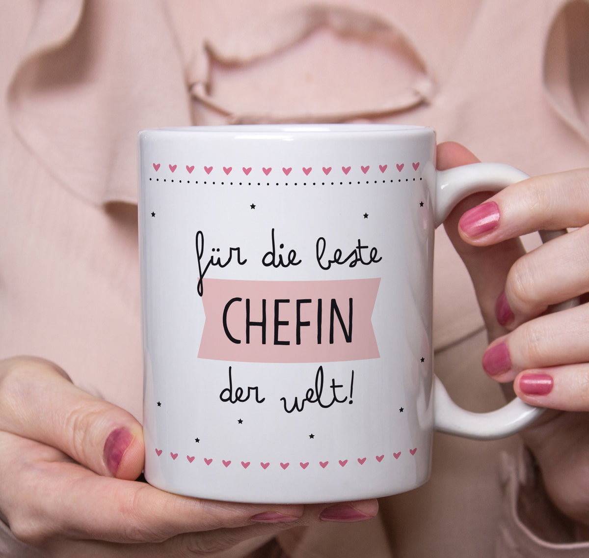 Auf diesem Bild ist folgendes zu sehen: Tasse Beste Chefin als Geschenke Geschenkideen zu Geburtstag Jubiläum   von OWLBOOK