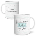 Auf diesem Bild ist folgendes zu sehen: Tasse Bester Chef als Geschenke Geschenkideen zu Geburtstag Danksagung  Weihnachten von OWLBOOK