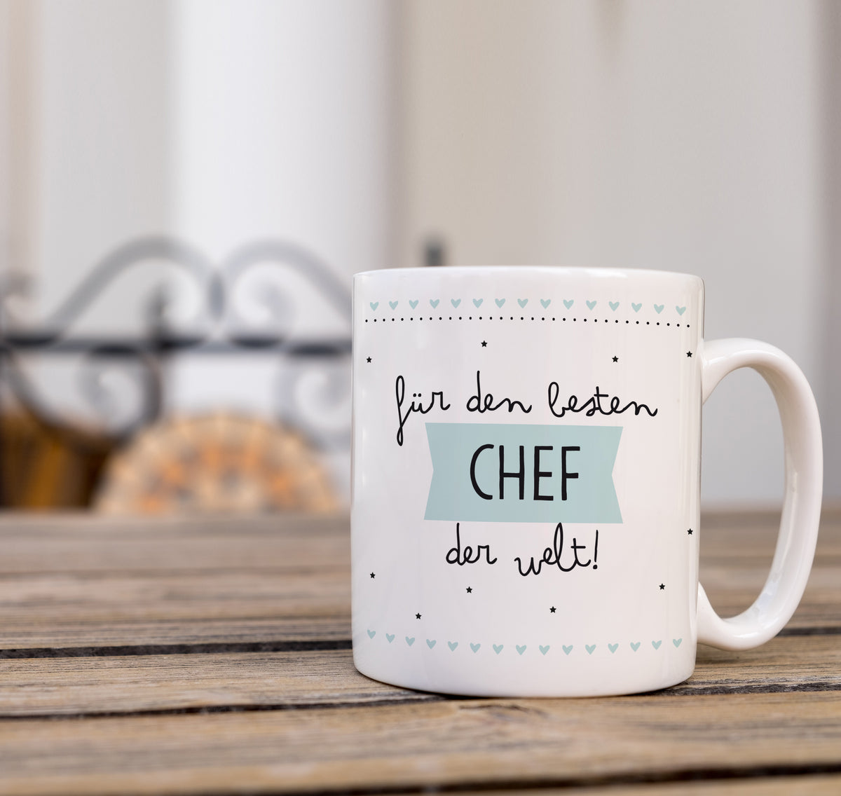 Auf diesem Bild ist folgendes zu sehen: Tasse Bester Chef als Geschenke Geschenkideen zu Geburtstag Jubiläum   von OWLBOOK