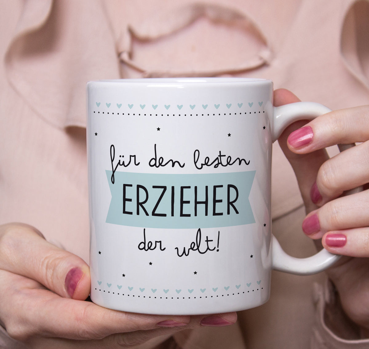 Auf diesem Bild ist folgendes zu sehen: Tasse Bester Erzieher als Geschenke Geschenkideen zu Abschied Jubiläum   von OWLBOOK