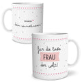 Auf diesem Bild ist folgendes zu sehen: Tasse Beste Frau als Geschenke Geschenkideen zu Geburtstag Jahrestag  Weihnachten von OWLBOOK