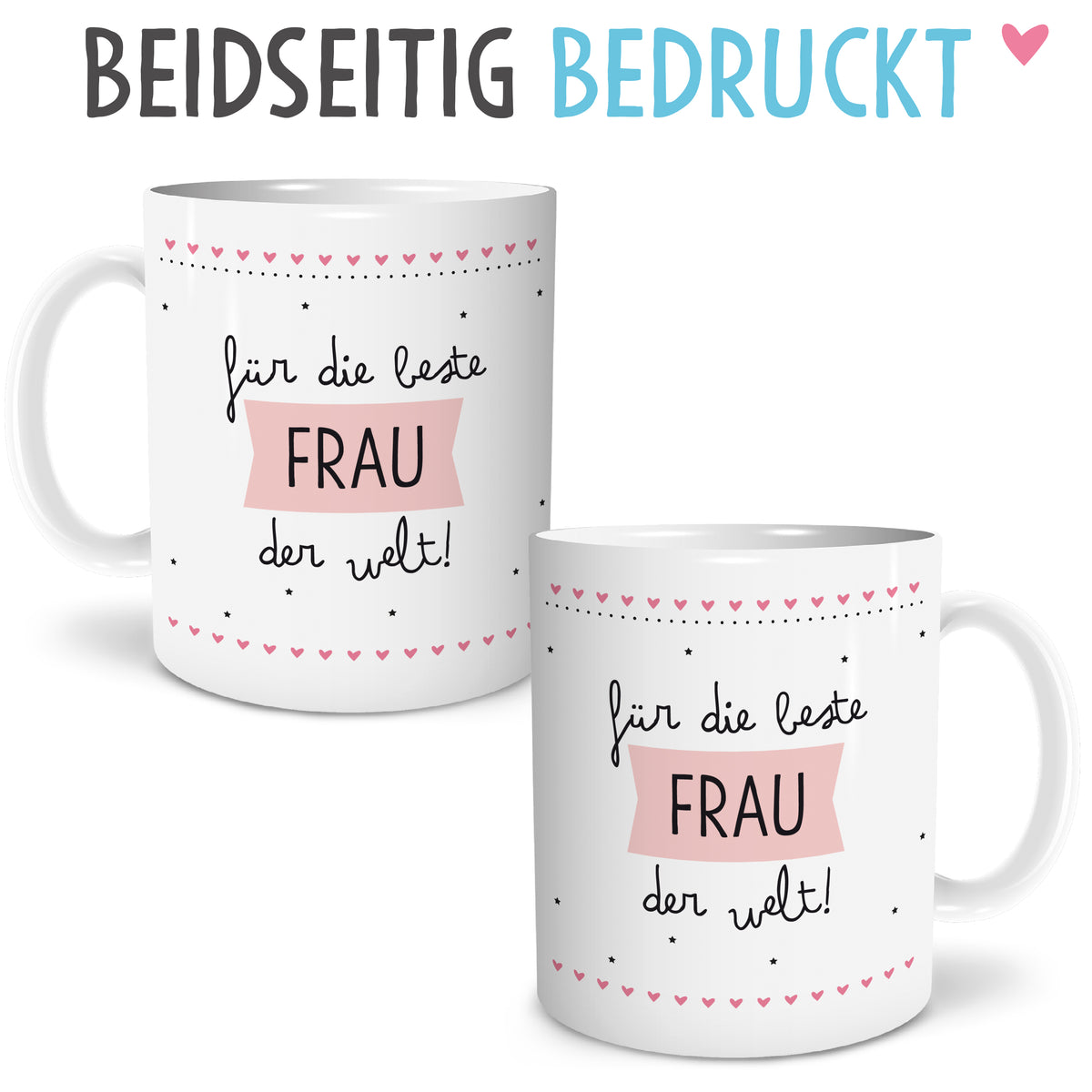Auf diesem Bild ist folgendes zu sehen: Tasse Beste Frau als Geschenke Geschenkideen zu Geburtstag Hochzeitstag  Hochzeitstag von OWLBOOK