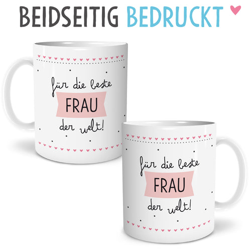 Auf diesem Bild ist folgendes zu sehen: Tasse Beste Frau als Geschenke Geschenkideen zu Geburtstag Hochzeitstag  Hochzeitstag von OWLBOOK