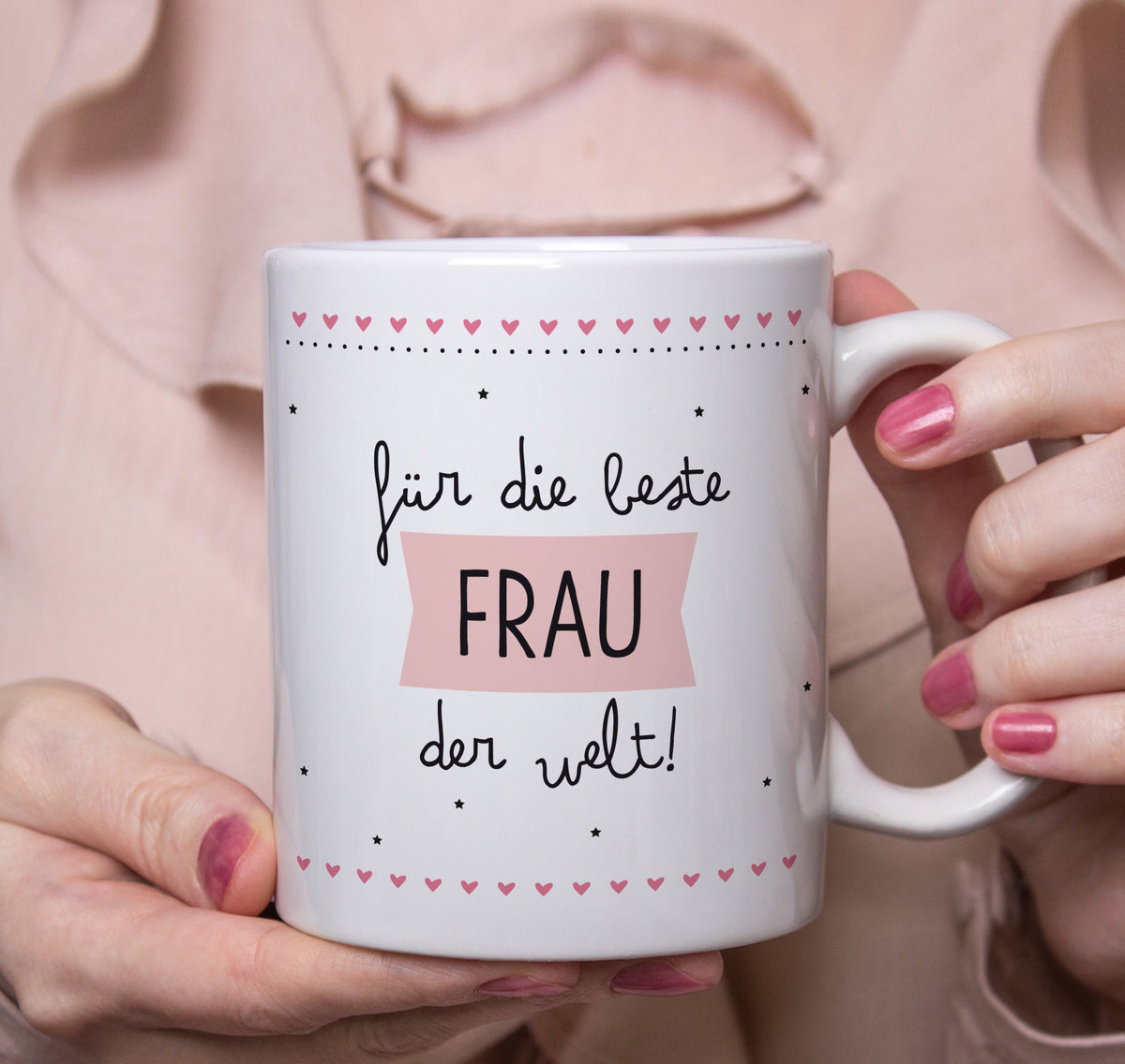 Auf diesem Bild ist folgendes zu sehen: Tasse Beste Frau als Geschenke Geschenkideen zu Geburtstag Hochzeitstag  Hochzeitstag von OWLBOOK