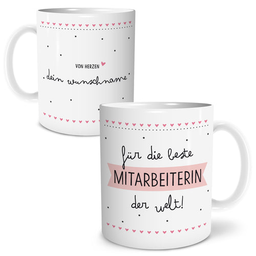 Auf diesem Bild ist folgendes zu sehen: Tasse Beste Mitarbeiterin als Geschenke Geschenkideen zu Abschied Danksagung  Weihnachten von OWLBOOK
