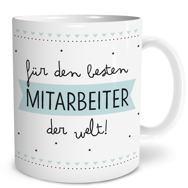Auf diesem Bild ist folgendes zu sehen: Tasse Bester Mitarbeiter als Geschenke Geschenkideen zu Jubiläum Geburtstag   von OWLBOOK