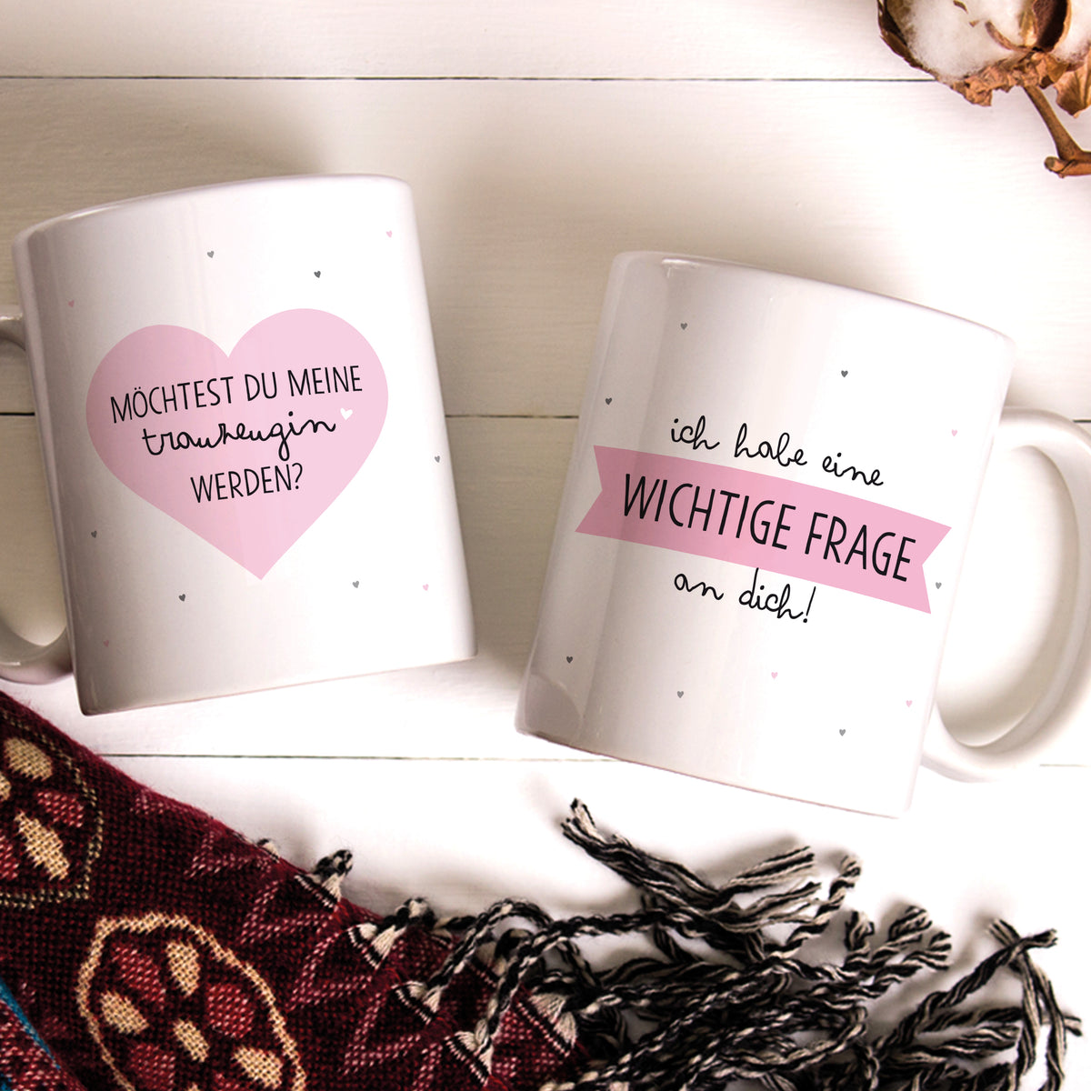 Auf diesem Bild ist folgendes zu sehen: Tasse You & Me als Geschenke Geschenkidee zu Geburtstag Jahrestag Danksagung  von OWLBOOK