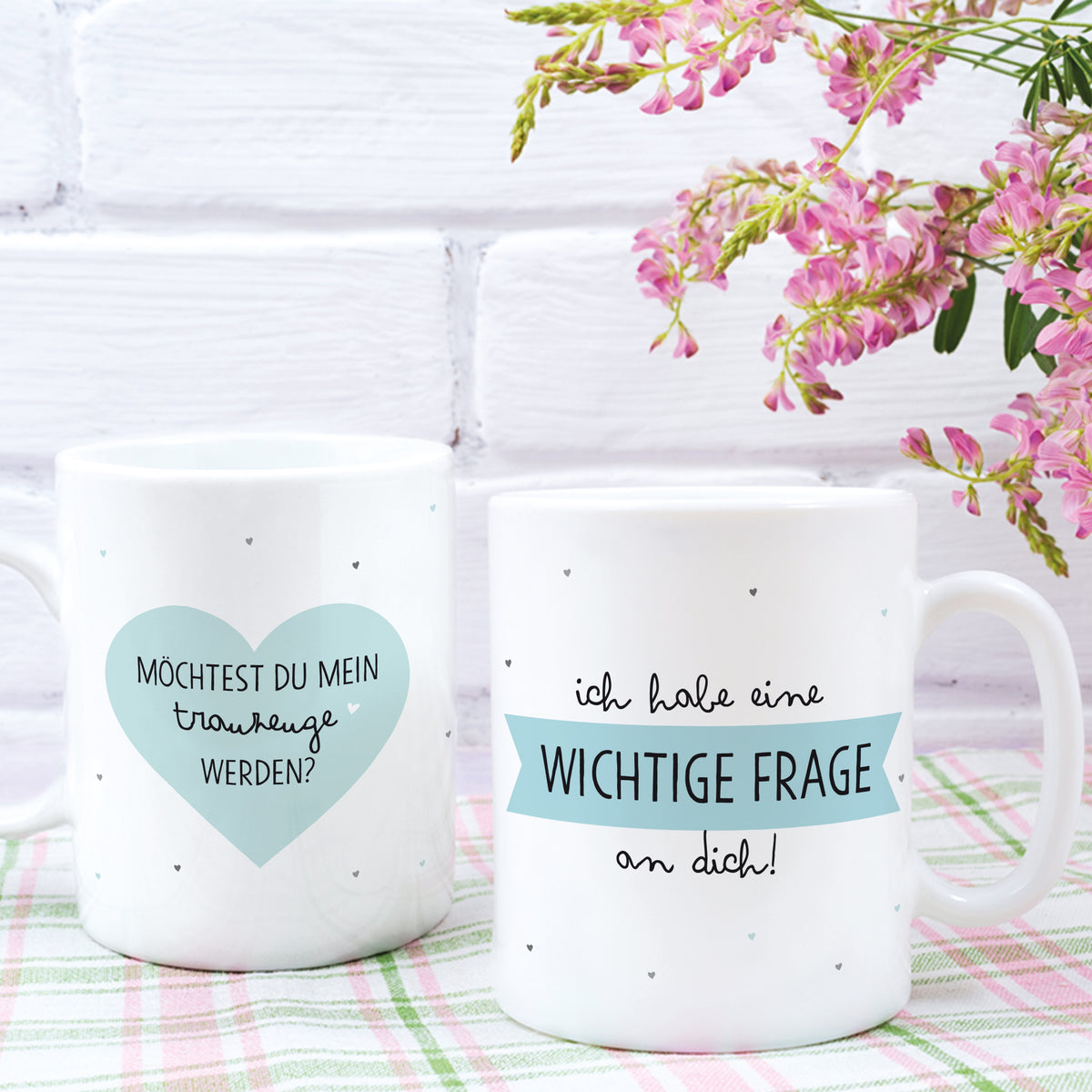 Auf diesem Bild ist folgendes zu sehen: Tasse You & Me als Geschenke Geschenkidee zu Geburtstag Jahrestag Danksagung  von OWLBOOK