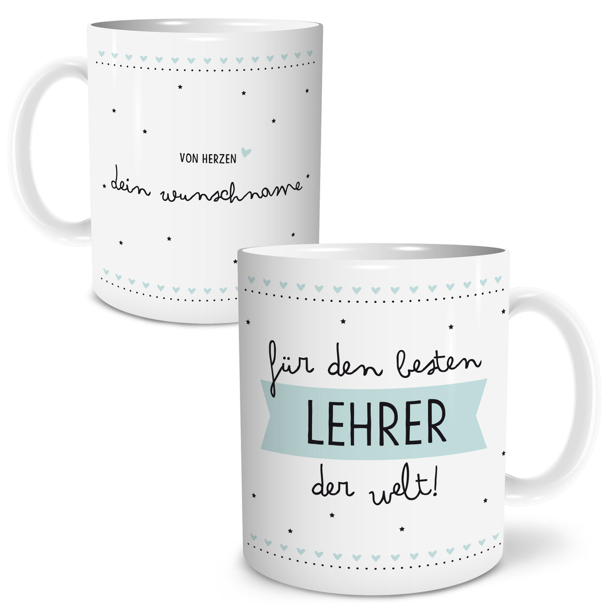 Auf diesem Bild ist folgendes zu sehen: Tasse Bester Lehrer als Geschenke Geschenkideen zu Abschied   Weihnachten von OWLBOOK