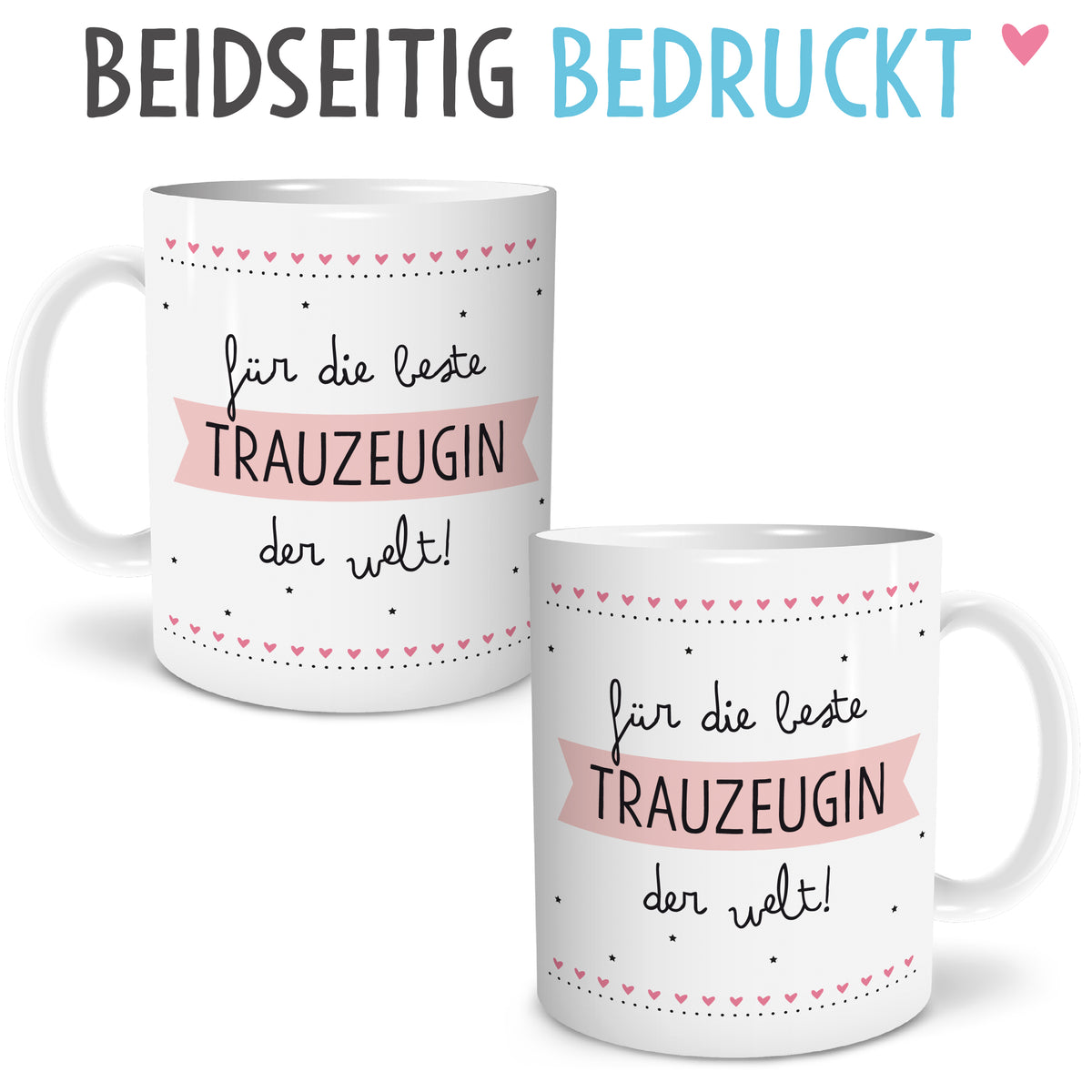 Auf diesem Bild ist folgendes zu sehen: Tasse Beste Trauzeugin als Geschenke Geschenkideen zu Hochzeit  Geburtstag  von OWLBOOK