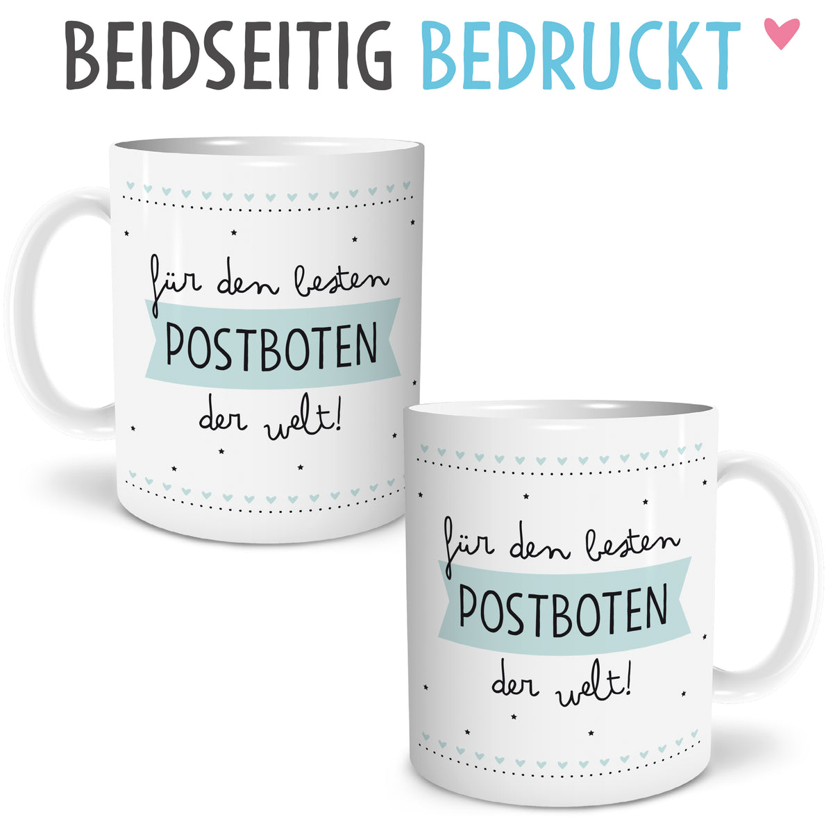 Auf diesem Bild ist folgendes zu sehen: Tasse Bester Postbote als Geschenke Geschenkideen zu Danksagung Abschied   von OWLBOOK