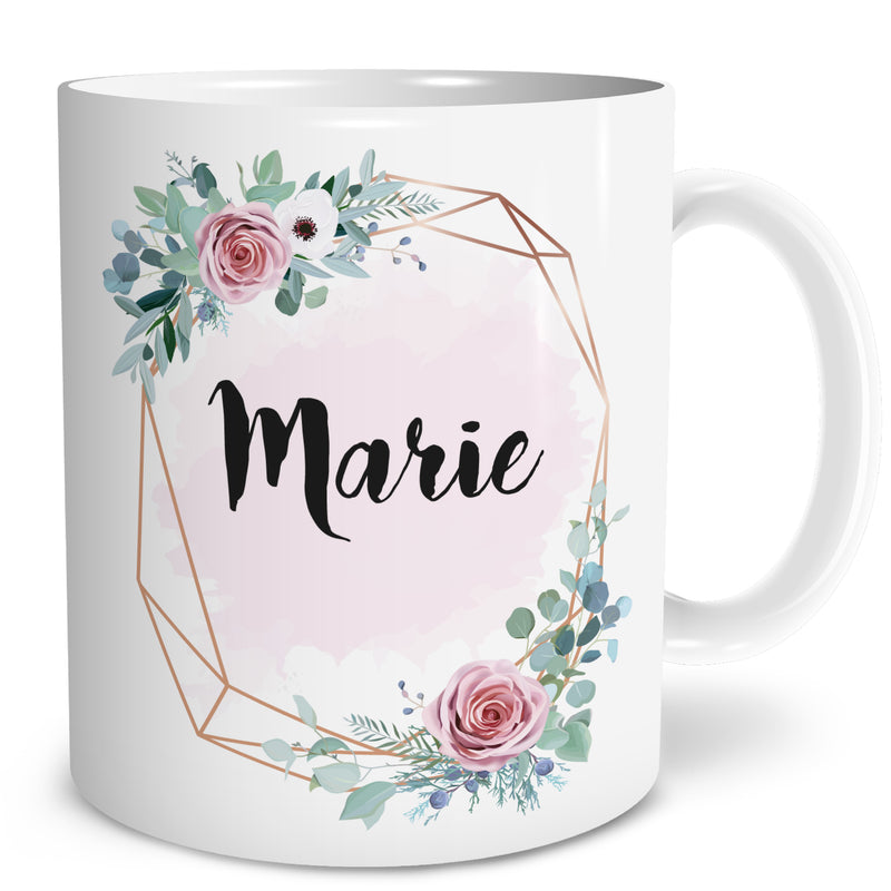 Auf diesem Bild ist folgendes zu sehen: Tasse Wunschname als Geschenke Geschenkideen zu Geburtstag  Weihnachten  von OWLBOOK