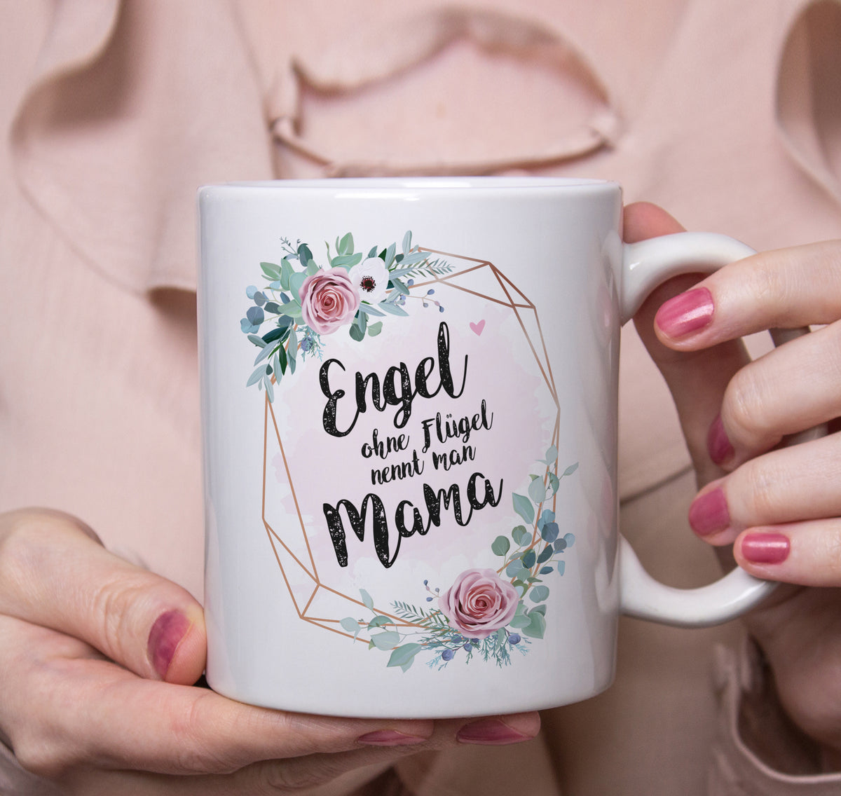 Auf diesem Bild ist folgendes zu sehen: Tasse Engel Mama als Geschenke Geschenkideen zu Geburtstag   Muttertag von OWLBOOK