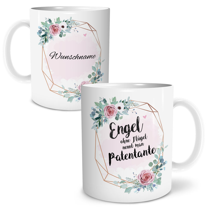 Auf diesem Bild ist folgendes zu sehen: Tasse Engel Patentante als Geschenke Geschenkideen zu Geburtstag   Weihnachten von OWLBOOK