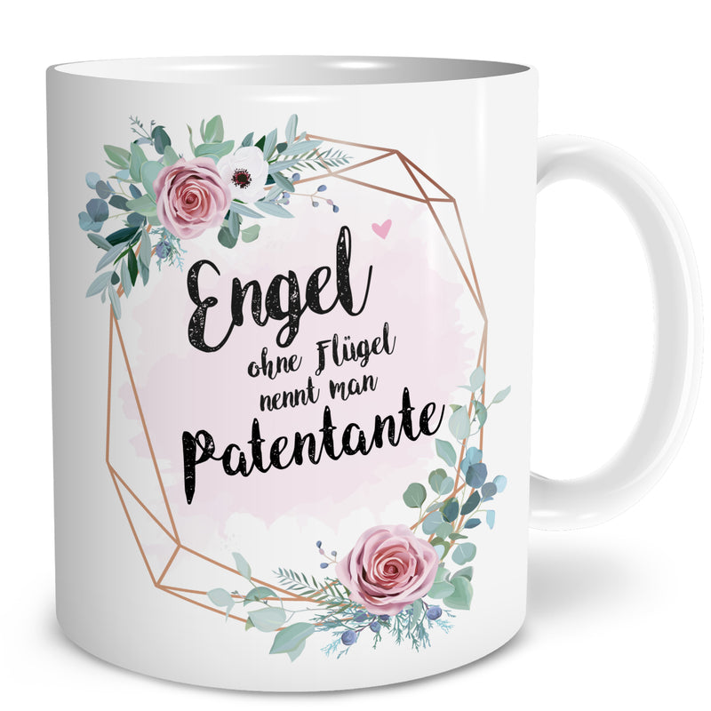 Auf diesem Bild ist folgendes zu sehen: Tasse Engel Patentante als Geschenke Geschenkideen zu Geburtstag   Muttertag von OWLBOOK