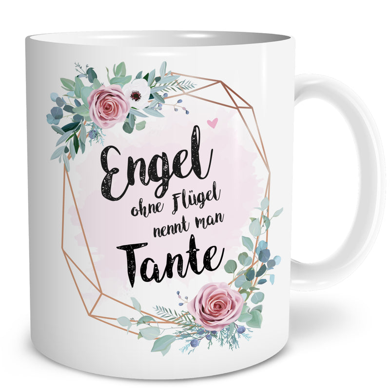 Auf diesem Bild ist folgendes zu sehen: Tasse Engel Tante als Geschenke Geschenkideen zu Geburtstag   Geburt_&_Schwangerschaft von OWLBOOK