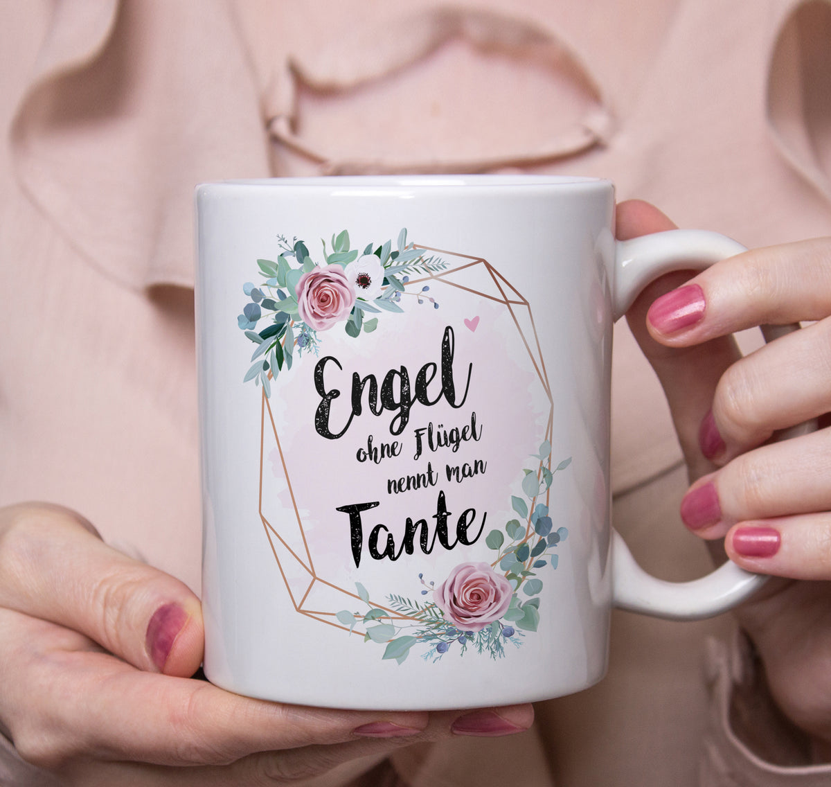 Auf diesem Bild ist folgendes zu sehen: Tasse Engel Tante als Geschenke Geschenkideen zu Geburtstag   Geburt_&_Schwangerschaft von OWLBOOK