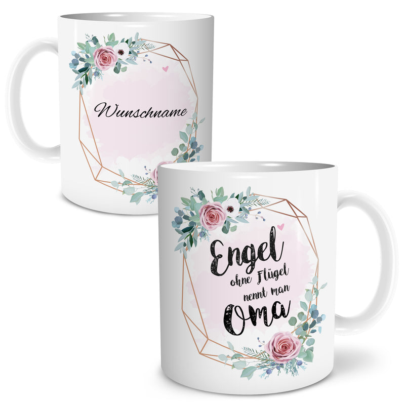 Auf diesem Bild ist folgendes zu sehen: Tasse Engel Oma als Geschenke Geschenkideen zu Geburtstag  Weihnachten  von OWLBOOK
