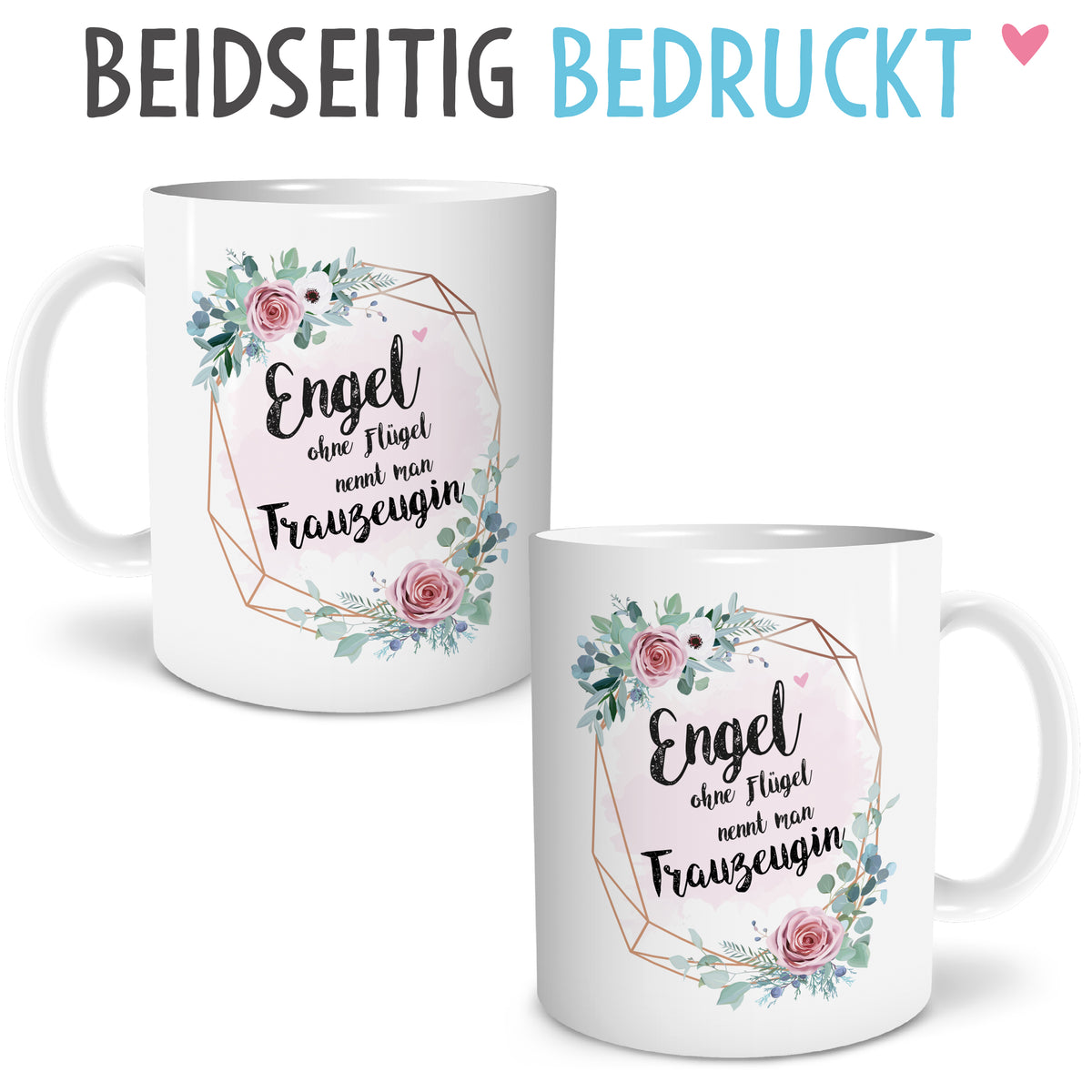 Auf diesem Bild ist folgendes zu sehen: Tasse Engel Trauzeugin als Geschenke Geschenkideen zu Geburtstag   Hochzeit_&_Verlobung von OWLBOOK