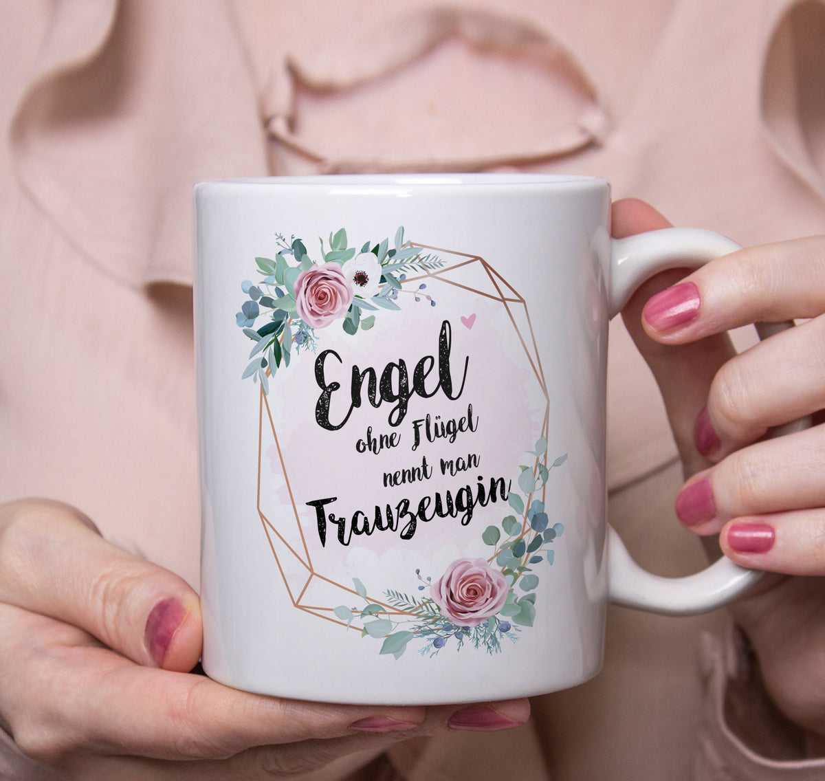 Auf diesem Bild ist folgendes zu sehen: Tasse Engel Trauzeugin als Geschenke Geschenkideen zu Geburtstag   Hochzeit_&_Verlobung von OWLBOOK