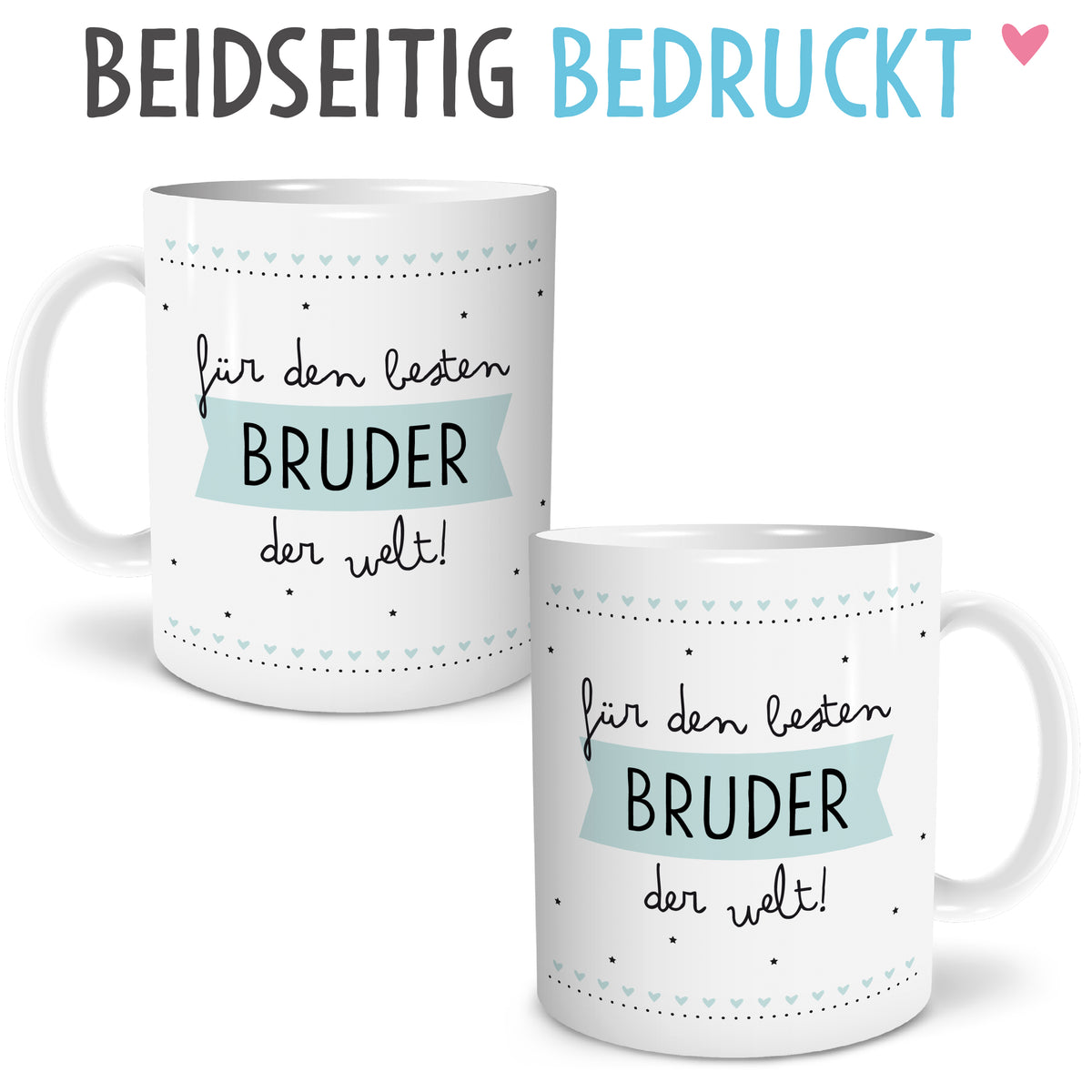 Auf diesem Bild ist folgendes zu sehen: Tasse Bester Bruder als Geschenke Geschenkideen zu Geburtstag   Hochzeit von OWLBOOK