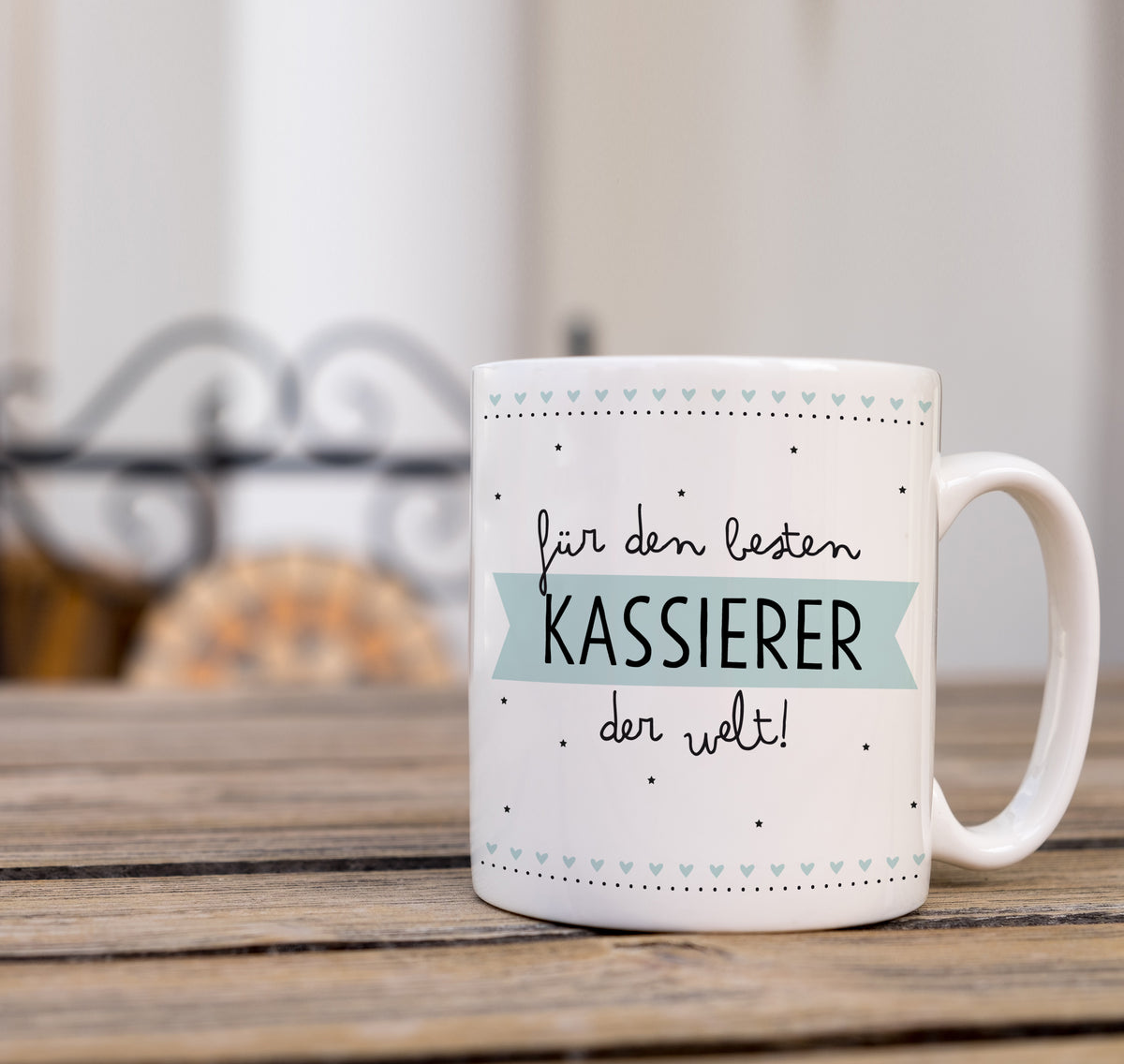 Auf diesem Bild ist folgendes zu sehen: Tasse Bester Kassierer als Geschenke Geschenkideen zu Danksagung Abschied   von OWLBOOK