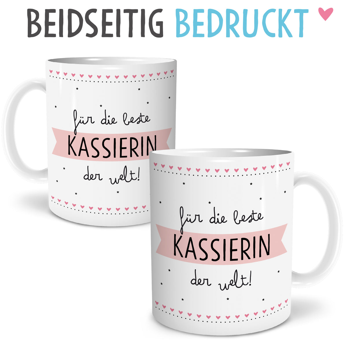 Auf diesem Bild ist folgendes zu sehen: Tasse Beste Kassiererin als Geschenke Geschenkideen zu Danksagung Abschied   von OWLBOOK