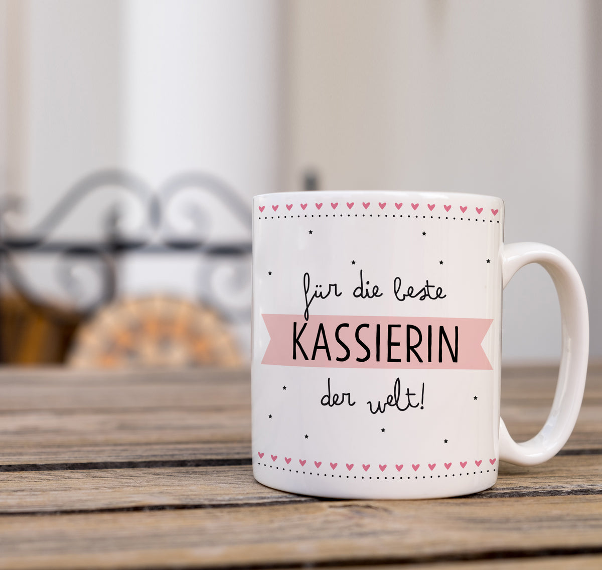 Auf diesem Bild ist folgendes zu sehen: Tasse Beste Kassiererin als Geschenke Geschenkideen zu Danksagung Abschied   von OWLBOOK