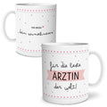 Auf diesem Bild ist folgendes zu sehen: Tasse Beste Ärztin als Geschenke Geschenkideen zu Danksagung Abschied  Weihnachten von OWLBOOK