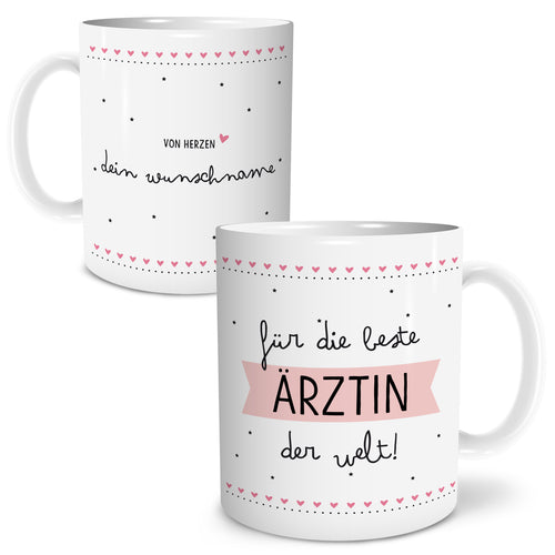 Auf diesem Bild ist folgendes zu sehen: Tasse Beste Ärztin als Geschenke Geschenkideen zu Danksagung Abschied  Weihnachten von OWLBOOK