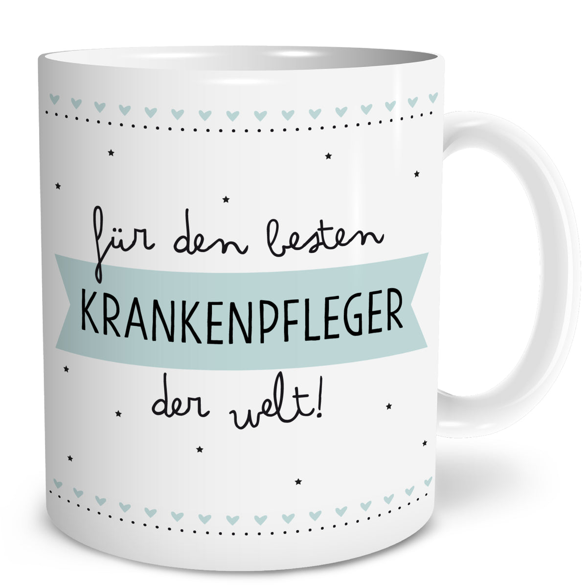 Auf diesem Bild ist folgendes zu sehen: Tasse Bester Krankenpfleger als Geschenke Geschenkideen zu Danksagung Abschied   von OWLBOOK