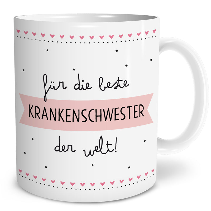 Auf diesem Bild ist folgendes zu sehen: Tasse Beste Krankenschwester als Geschenke Geschenkideen zu Danksagung Abschied   von OWLBOOK