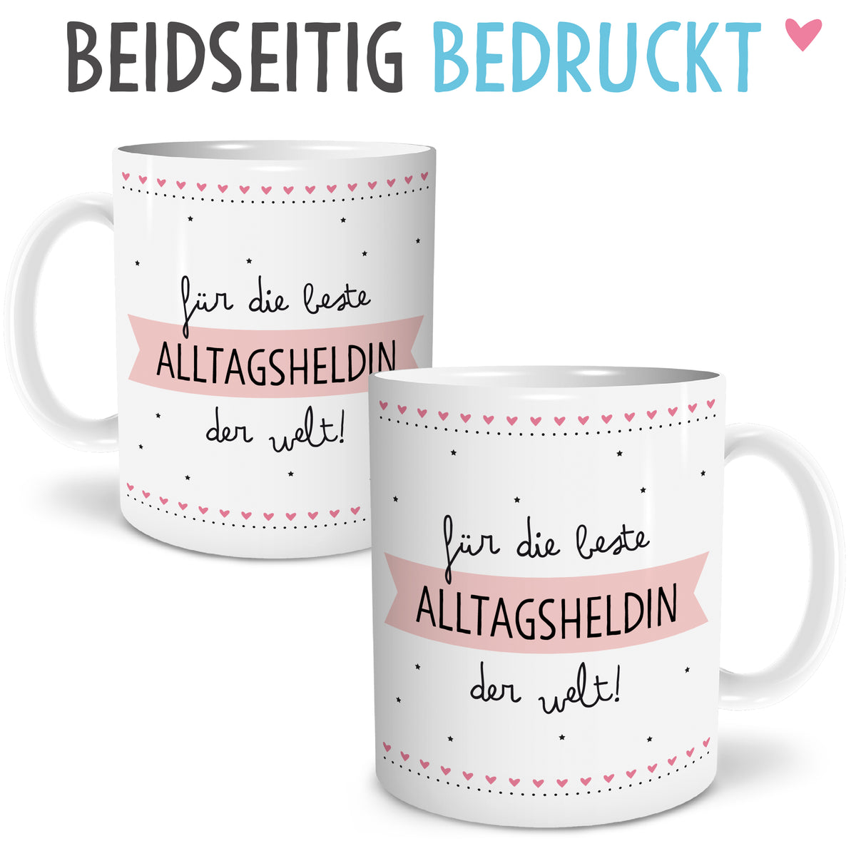 Auf diesem Bild ist folgendes zu sehen: Tasse Beste Alltagsheldin als Geschenke Geschenkideen zu Danksagung Abschied   von OWLBOOK