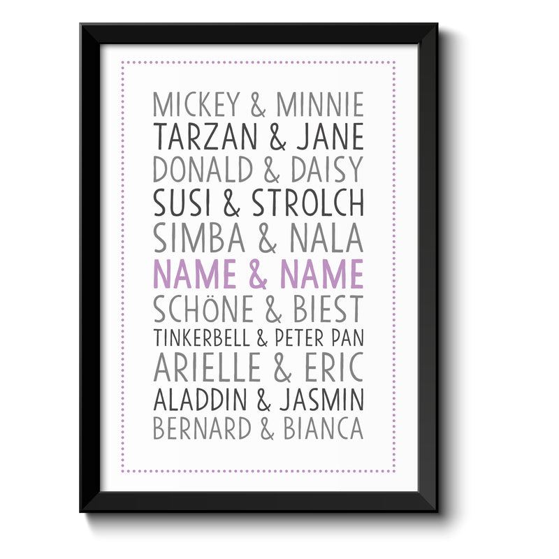 Auf diesem Bild ist folgendes zu sehen: Bild DU & ICH Traumpaare als Geschenke Geschenkideen zu Geburtstag Jahrestag Hochzeitstag Weihnachten von OWLBOOK