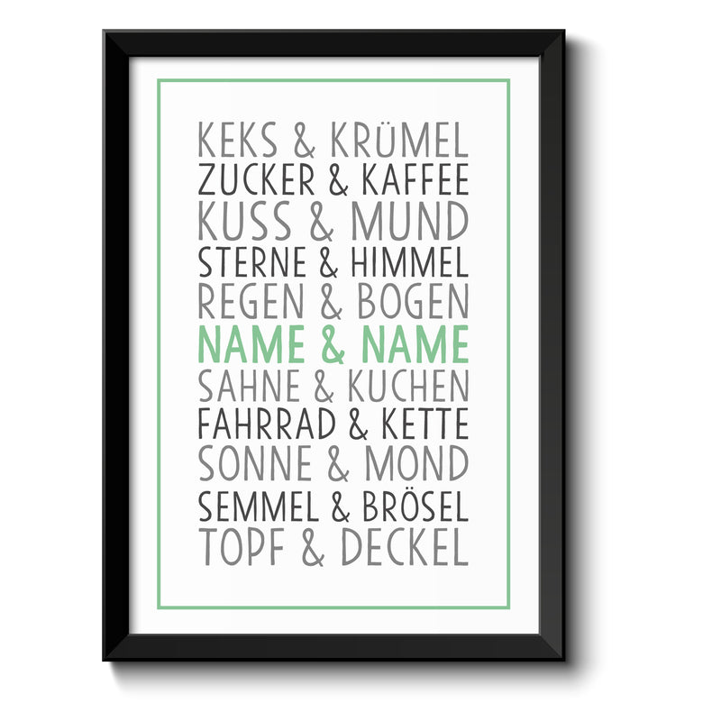 Auf diesem Bild ist folgendes zu sehen: Bild DU & ICH als Geschenke Geschenkideen zu Geburtstag Jahrestag Hochzeitstag Weihnachten von OWLBOOK
