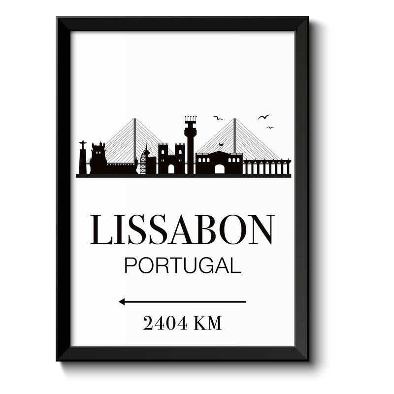 Auf diesem Bild ist folgendes zu sehen: Bild Lissabon als Geschenke Geschenkideen zu Geburtstag Reise  Weihnachten von OWLBOOK