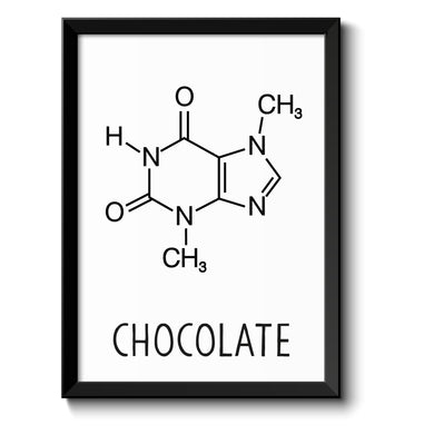 Auf diesem Bild ist folgendes zu sehen: Bild Schokolade Strukturformel Molekül als Geschenke Geschenkideen zu Geburtstag Einrichtung  Weihnachten von OWLBOOK