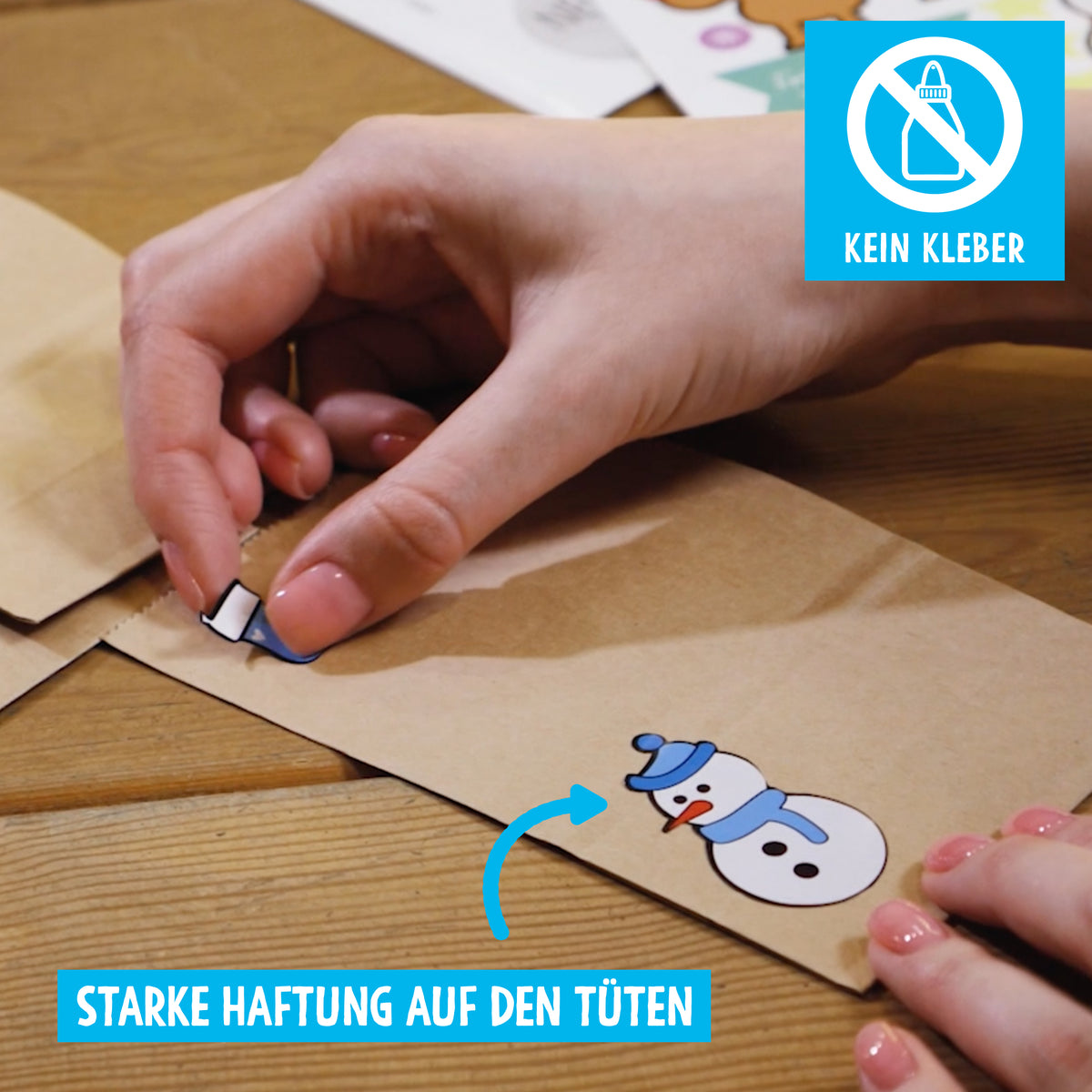 Adventskalender zum Befüllen Blauen Zahlen
