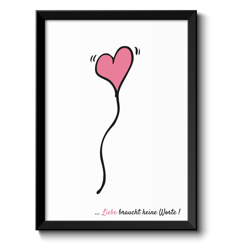 Auf diesem Bild ist folgendes zu sehen: Bild Herz-Luftballon als Geschenke Geschenkideen zu Geburtstag Jahrestag Hochzeitstag Weihnachten von OWLBOOK